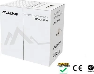 Produktbild von Lanberg LCU5-12CU-0305-S, 305 m, Cat5e, U/UTP (UTP), Grau