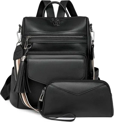 Imagen del producto de Mochila de cuero para mujer, ideal para viajes, color