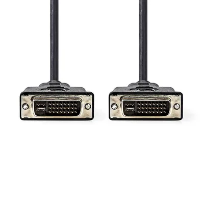 Produktbild von Nedis DVI-Kabel - DVI-I 24+5-Pin Stecker - DVI-I 24+5-Pin Stecker - 2560x1600 - Vernickelt - 2.00 m - Gerade - PVC - Schwarz - Umschlag