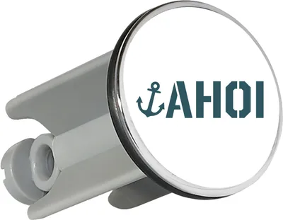 Produktbild von Huuraa Waschbeckenstöpsel Ahoi Anker Seemannsgruß 4cm höhenverstellbar Abflussstopfen Geschenkidee