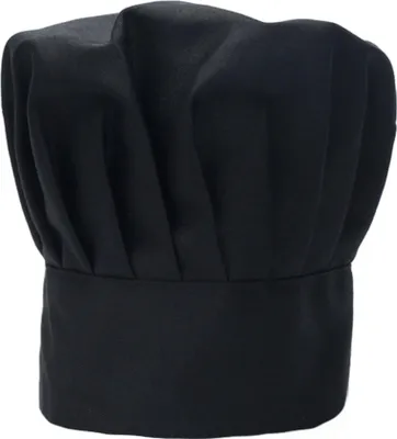Produktbild von Kochmütze für Küche, Catering, Arbeit, Herren und Damen, einfarbig, weiß, Kochmütze, Anti-Haarausfall, Backen, Kochen, Kostüm, Mütze, Schwarz