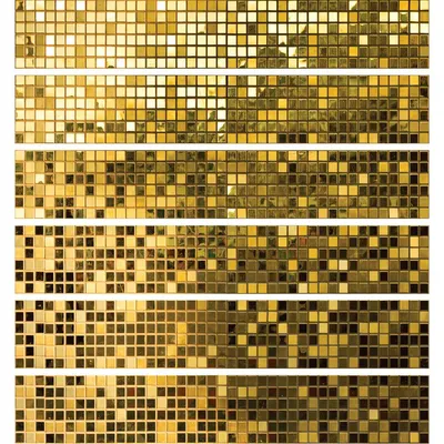 Productafbeelding van 6 zelfklevende randdecoraties, mozaïekranden, cementtegels-effect – GOUD-EFFECT – 6 randen van 5 x 30 cm