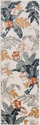 Obrázek produktu pro benuta vnitřní venkovní běhoun Flora Multicolor 80x250 cm koberec obývací pokoj venkovní běhoun vzor krátký vlas