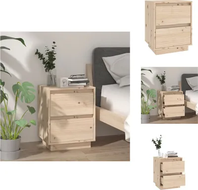 Produktbild von vidaXL Nachttisch 40x35x50 cm Massivholz Kiefer -  Nachttische