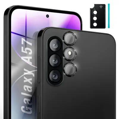 Immagine prodotto di Anelli protettivi in vetro NALIA per Samsung Galaxy A57 – Protezione per l'obiettivo e compatibili con le custodie – Durezza 9H e telaio di montaggio – Marchio di Berlino