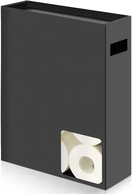 Image de Omgoods - Porte-papier toilette autoportant avec espace de rangement