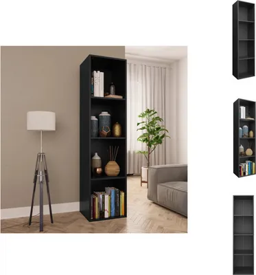 Zdjęcie produktu dla vidaXL Regał/szafka pod telewizor czarny 36x30x143 cm Materiał drewnopochodny - Regały i półki na książki