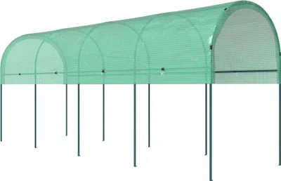 Produktbild von Gewächshaus mit Bogendach, 400 x 120 x 170 cm, Stahlrahmen