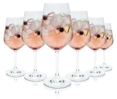 Produktbild von 6x Miamee Glas 0,52l Weinglas Aperitifglas Calice Cocktailgläser Gläser Set, KI-generiertes Bild