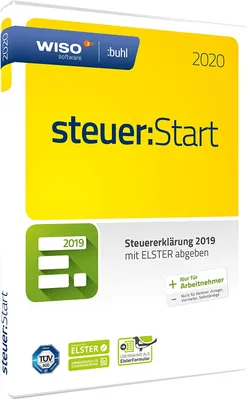 Produktbild von WISO Steuer:Start 2020, Buchhaltung, 1 Lizenz(en), Lizenz, 1000 MB, 2000 MB, Windows 7, Windows 8.1, Windows 10
