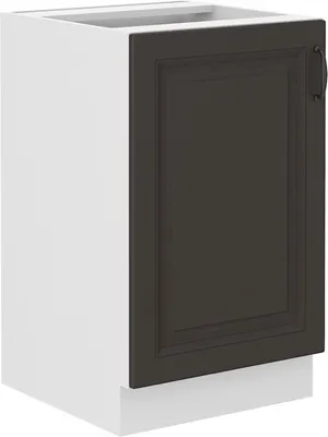 Image de Meuble pour évier inférieur SOPHIA – largeur 50 cm, gris foncé / blanc