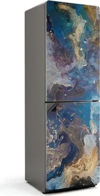 Obrázek produktu pro Abstraktní akvarelový vzor - Magnetický kryt na ledničku - Magnetická dekorace na ledničku - Samolepicí magnetická tabule - Magnetická fólie na dveře ledničky - 60x190 cm