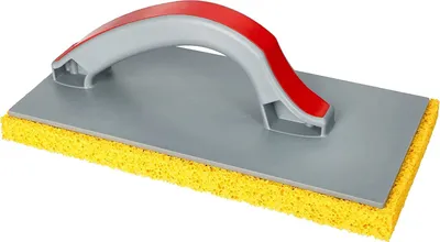 Produktbild von KOTARBAU® Reibebrett Kunststoff 280 x 140mm x 18 mm zum Verfugen mit Schwammgummi Gelb Stuckbrett