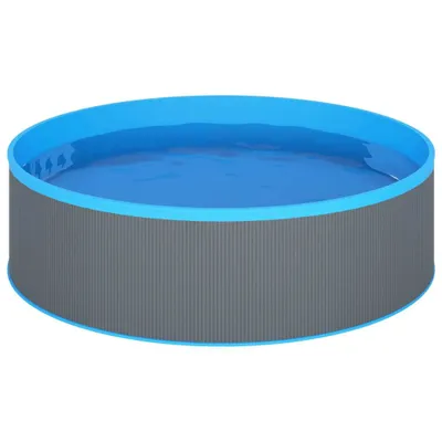 Produktbild von vidaXL Planschbecken mit Einhängeskimmer und Pumpe 350x90 cm Grau
