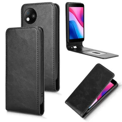 Image de Étui à rabat vertical en similicuir pour ZTE Blade A35 Lite, noir