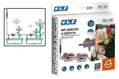 Produktbild von Tropfbewässerungsset Modell 12, 20 m Schlauch Ø4x6mm, komplett mit Reduzierventil & Dauersprinkler