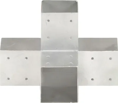Obrázok produktu pre vidaXL Post Connector X-Form Pozinkovaný kov 91 x 91 mm