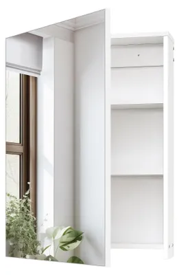 Produktbild von Medikamentenschrank mit Spiegel - Wandmontage - Verstellbare Regale - Weiß