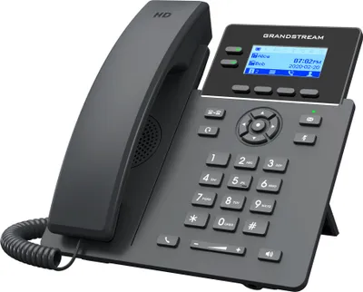 Produktbild von Grandstream Networks GRP2602P, IP-Telefon, Schwarz, Kabelloses Mobilteil, 2 Zeilen, 2000 Eintragungen, LCD