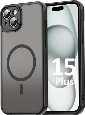 Produktbild von Handyhülle für Apple iPhone 15 Plus Matt Case Schutzhülle Kratzfest Passgenau Schwarz