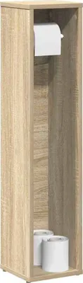 Produktbild von Badezimmerschrank mit Rollenhalter Sonoma-Eiche 20,5x20x90 cm, Badezimmerschränke DesignMöbel