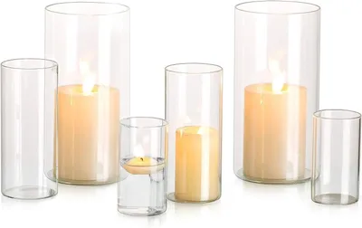 Produktbild von Hurricane-Kerzenhalter, Glaszylinder: Set aus 2 Stück