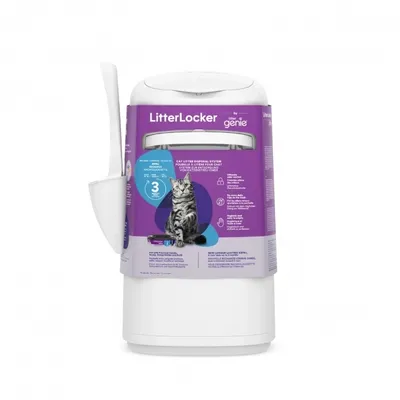 Immagine prodotto di LitterLocker di Litter Genie, L'ORIGINALE, secchio per lettiere per gatti, 50% più efficiente, risparmia il viaggio quotidiano verso il bidone della spazzatura