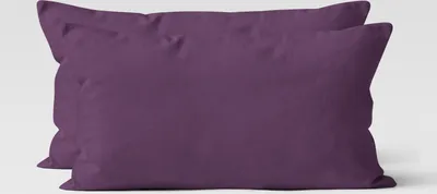 Produktbild von Mikrofaser UNI Kissenhüllen Kopfkissenbezug Kissenbezug Bezug Kissenhülle Mit Reißverschluss 40x80 cm aubergine