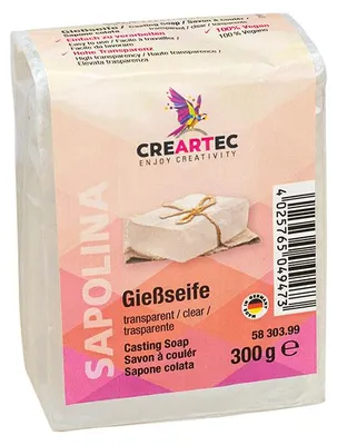 Produktbild von CREARTEC transparente Gießseife - 300g - mit Farben, Ölen, Düften und vielem mehr mischbar