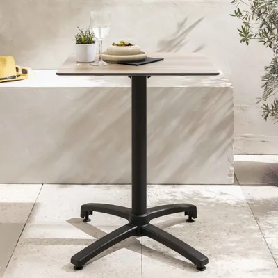 Immagine prodotto di Tavolo da giardino reclinabile 70cm in laminato effetto rovere scuro - Oviala Opéra