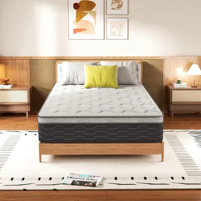 Image de DEWINNER Matelas 90x190 Épaisseur 25 cm, Matelas de lit d'adulte,Matelas à Ressorts Ensachés et à mémoire de Forme, Dureté Moyenne,7 Zones
