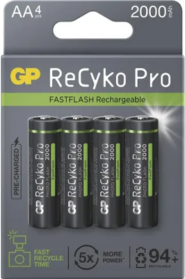 GP Nabíjecí baterie ReCyko Pro Photo Flash AA (HR6), 4 ks, B2420