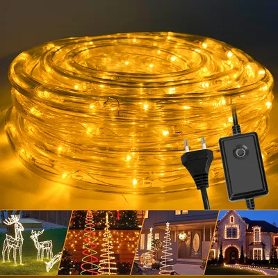 Produktbild von Jopassy LED Lichterschlauch Außen/Innen Beleuchtung Lichtschlauch Lichterkette 20M Warmweiß