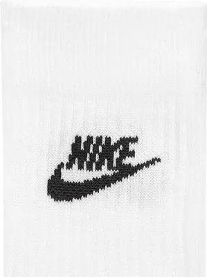 Immagine prodotto di Nike - Set di calzini "Essentials" per uomo/donna unisex - Uso quotidiano (confezione da 3) PP4880 (42 EU - 45,5 EU) (bianco)