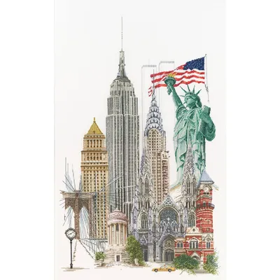 Produktbild von Théa Gouverneur Kreuzstich-Set "New York Aida", 50x79 cm