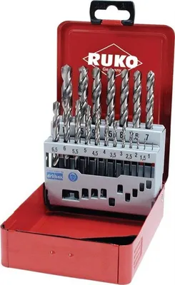 Produktbild von RUKO Spiralbohrersatz HSS-G DIN 338 Typ N 19tlg. Ø 1 - 10 mm in Industriekassette - 214214/RUKO