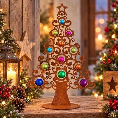 Produktbild von Edelrost Metall Weihnachtsbaum Deko 70 cm Christbaum