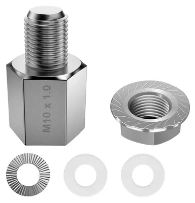 Produktbild von Fahrradanhänger Adapter Achsadapter - M10 x 1,0 - Silber