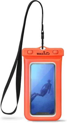Produktbild von Wasserdichter Rucksack in Orange - ideal für Bootstouren, Kajakfahren, Rafting und Schwimmen (IPX8-)