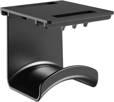 Immagine prodotto di Supporto per cuffie - Gancio a parete - Organizzazione accessori gaming - Montaggio adesivo - 10 x 5 x 11 cm - Nero/Bianco