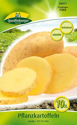 Produktbild von Pflanzkartoffel Linda (10 Stück) (gelb, festkochend, mittelfrüh) | Pflanzkartoffeln von Quedlinburger