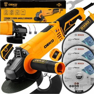 Produktbild von Winkelschleifer Deco 1100W 125Mm Mit Stufenloser Drehzahlregelung Und Bosch Scheiben
