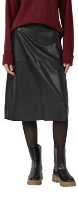 Produktbild von s.Oliver Damen Rock – Kunstleder, A-Linie, Midi