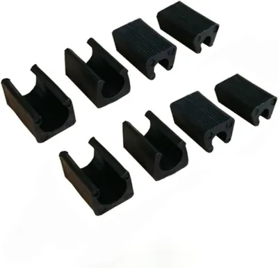 Image de Protège-pieds de chaise en forme de U, lot de 8, diamètre 14 mm, pour pieds de chaise ronds