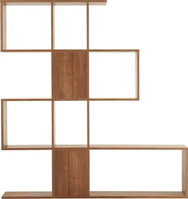 Produktbild von Miliboo - Skandinavisches Bücherregal Raumtrenner Walnussfinish H147 cm COMO