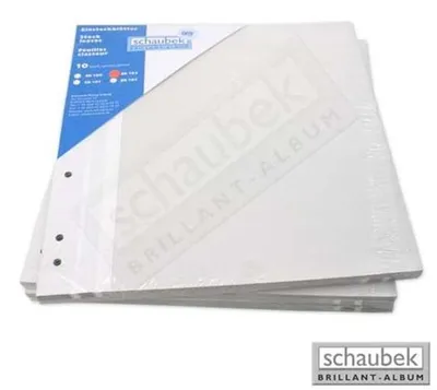 Produktbild von Schaubek EB102-10 Einsteckblatt DONAU, weiß - ohne Mittelstreifen 10 Blatt