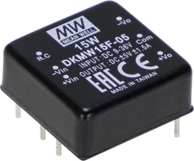 Produktbild von MEANWELL DKMW15G-15, DC DC-Wandler, 18-75V:a15V 0,5A 15W