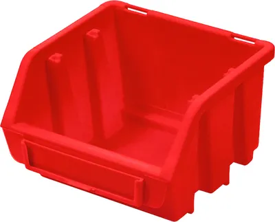 Produktbild von Sichtlagerbox 1 | HxBxT 7,5x11,6x11,2cm | Polypropylen | Rot