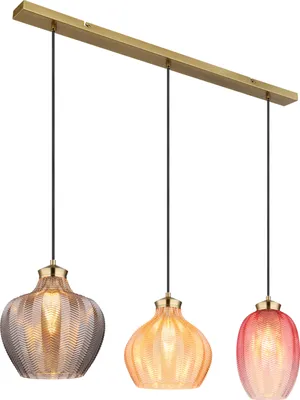 Produktbild von Globo Lighting Hängeleuchte Metall goldfarben matt, 3x E27