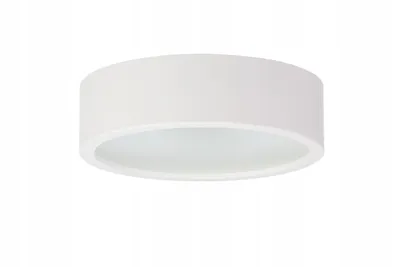 Produktbild von STOLARNIA PIKA Deckenleuchte - Holz Runde Deckenlampe Weiß 1xE27 (∅27 cm) - Modern Lampe für Schlafzimmer, Wohnzimmer, Flur, Küche - Stilvolle - LEJA